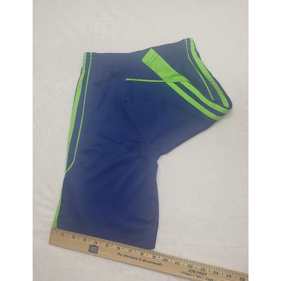 Adidas Boys Size 7 Active Shorts – Blue & Neon Green | Stretchy, Sporty - Picture 9 of 9